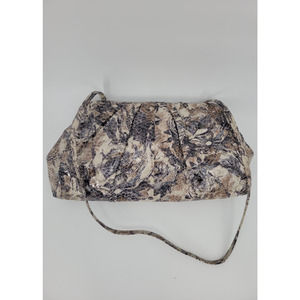 Hobo International Snakeskin Crossbody Bag Purse Strap Black Cream Tan